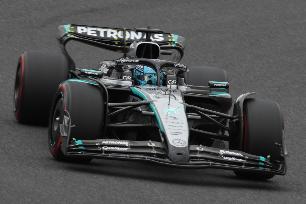 ジョージラッセル　鈴鹿サーキット 2025 F1 日本GP ヘアピンコーナー